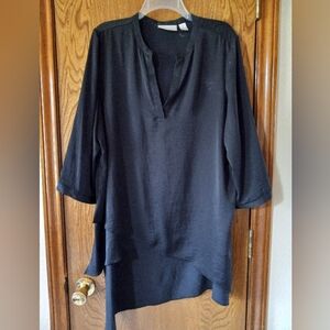 Chicos Elegant Black Tunic Top